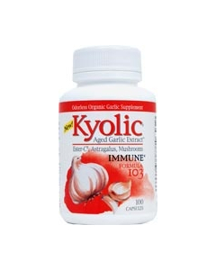 Kyolic Formula 103 Aged Garlic With Vitamin C And Astragalus, 100 Capsules