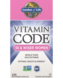 Garden of Life Vitamin Code 50 & Wiser Women, 240 Capsules