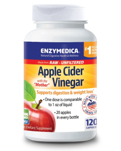 Enzymedica Apple Cider Vinegar with the Mother, 120 capsules 