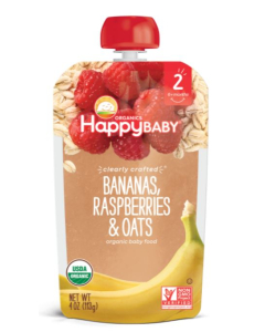 Happy Baby Banana, Raspberries and Oats -Main