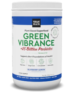 Vibrant Health Green Vibrance Blueberry Lemon Powder - Front view