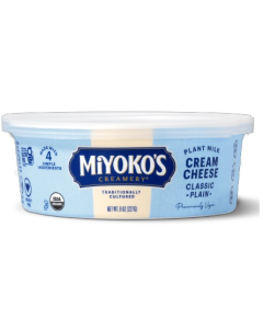 Miyoko's Creamery Plant Milk Cream Cheese Plain, 8 oz.