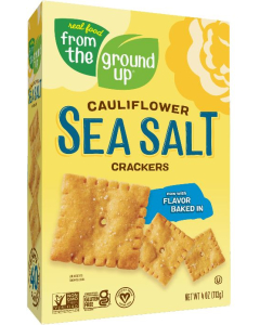 From The Ground Up Sea Salt Cauliflower Crackers, 4 oz.
