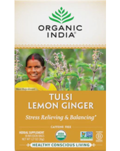 Organic India Tulsi Lemon Ginger Tea - Main