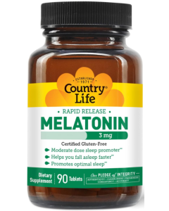 Country Life Melatonin 3 mg, 90 tablets