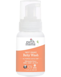 Earth Mama Organic Sweet Orange Baby Body Wash, 5.3 oz.