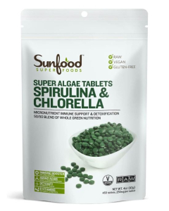 Sunfood Spirulina/Chlorella Tablets, 2 oz.