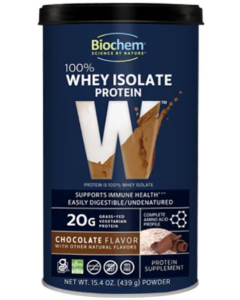 BioChem Chocolate 100% Whey Isolate Protein, 15.4 oz.