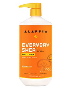 Alaffia Unscented Shea Butter & Lemongrass Body Lotion, 32 fl. oz