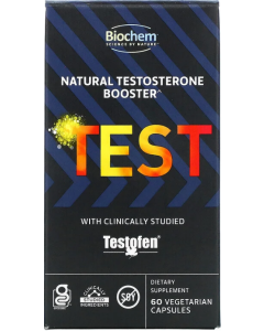 Biochem TEST, Natural Testosterone Booster, 60 Vegetarian Capsules