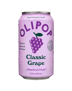 Olipop Classic Grape Prebiotic Soda - Front view
