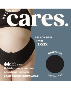 Revol Cares Thong Black 2X/3X, 1 pair