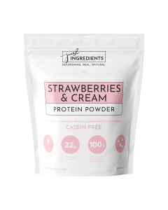 Just Ingredients Strawberries & Cream Protein Powder - Front view