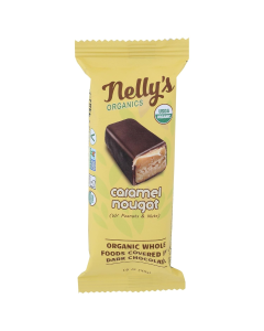 Nelly's Organics Caramel Nougat Bar - Front view