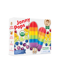 Jonny Pops Organic Rainbow Fruit Stacks Frozen Popsicles, 8 Count