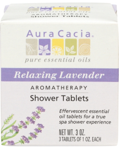 Aura Cacia Relaxing Lavender Aromatherapy Shower Tablets, 3 oz.