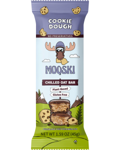 Mooski Plant-based Chocolate Cookie Dough Chilled Oat Bar, 1.59 oz.