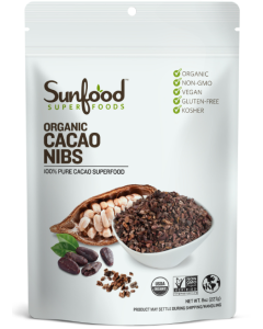 Sunfood Organic Cacao Nibs - Front view