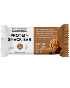 Just Ingredients Peanut Butter Chocolate Chip Protein Snack Bar - Front view