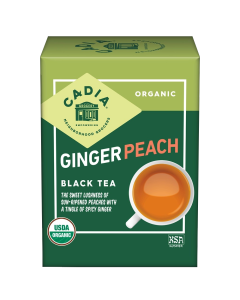 Cadia Organic Ginger Peach Black Tea - Front view