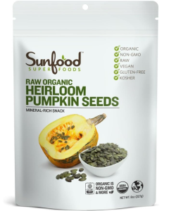 Sunfood Raw Organic Heirloom Pumpkin Seeds, 8 oz.