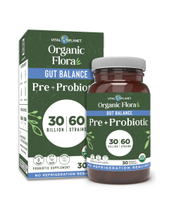 Vital Planet Organic Flora Gut Balance Probiotic - Front view