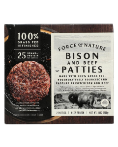 Force of Nature Bison and Beef Burger Patties - Front view