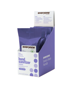 EO Products Lavender + Aloe Resealable Hand Sanitizer Wipes - Front view