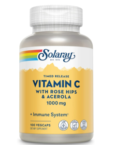 Solaray Vitamin C 1,000 mg Two Stage TR, 100 Capsules