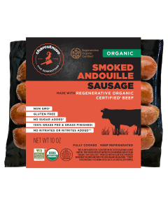 Charcutnuvo ROC Andouille Sausage Made with Beef, 10oz.