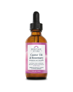 Heritage Store Castor Oil & Rosemary - Front view