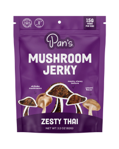 Pan's Zesty Thai Mushroom Jerky - Front view