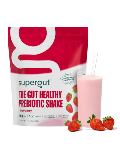 Supergut The Gut Healthy Prebiotic Shake Strawberry - Front view