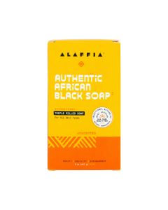 Alaffia Authentic African Black Soap Unscented, 8oz.