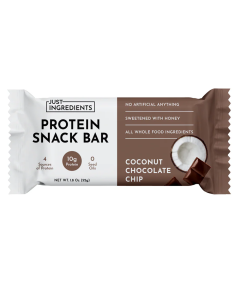 Just Ingredients Coconut Chocolate Chip Protein Snack Bar - Front view
