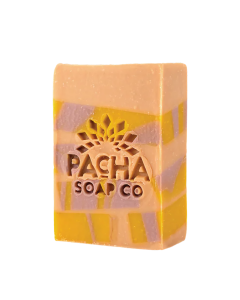 Pacha Soap Co. Peach & Thyme Bar Soap - Front view