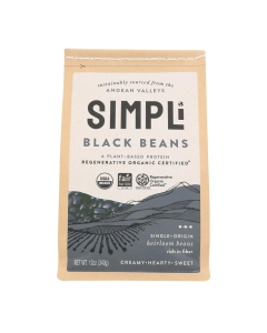 SIMPLi Regenerative Organic Certified Black Beans - Front view