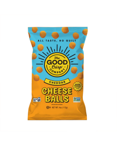 The Good Crisp Company Cheddar Cheese Balls - Front view