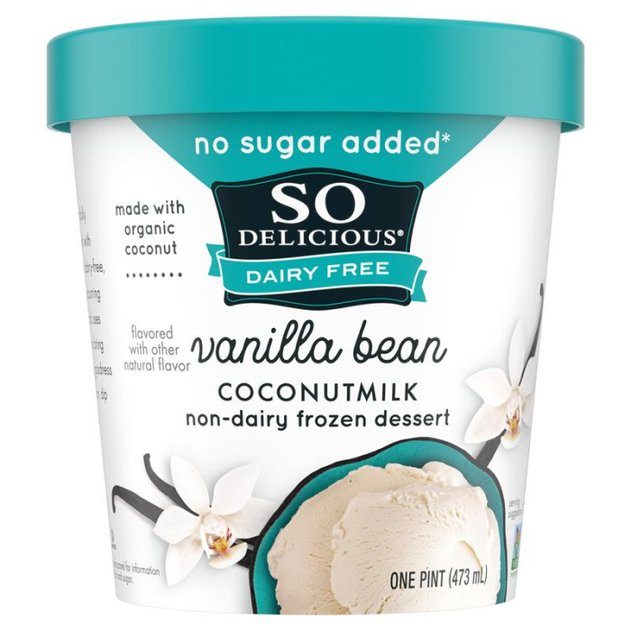 So Delicious Dairy Free Vanilla Bean Ice Cream