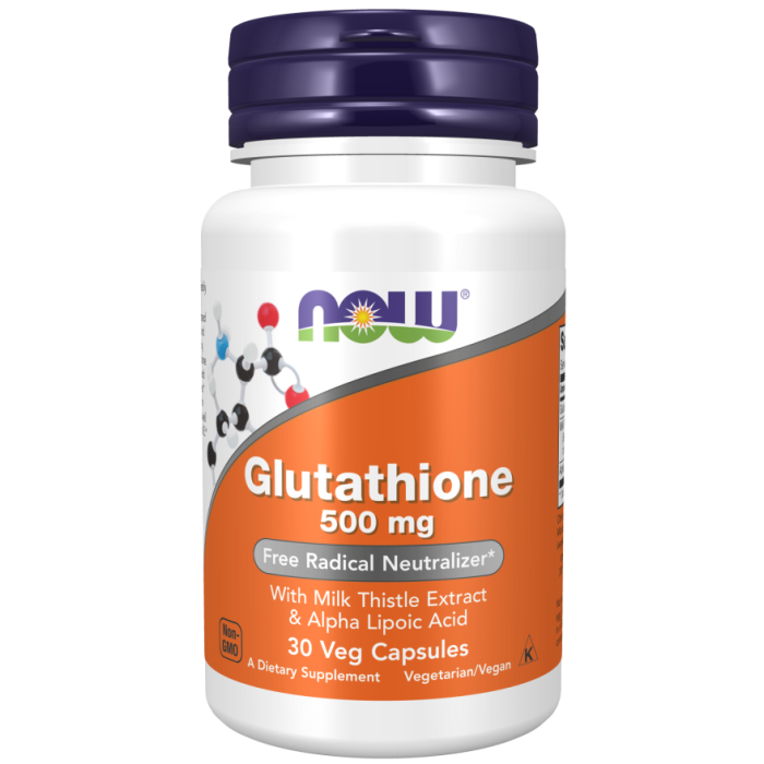 NOW Foods Glutathione 500 mg - 30 Veg Capsules