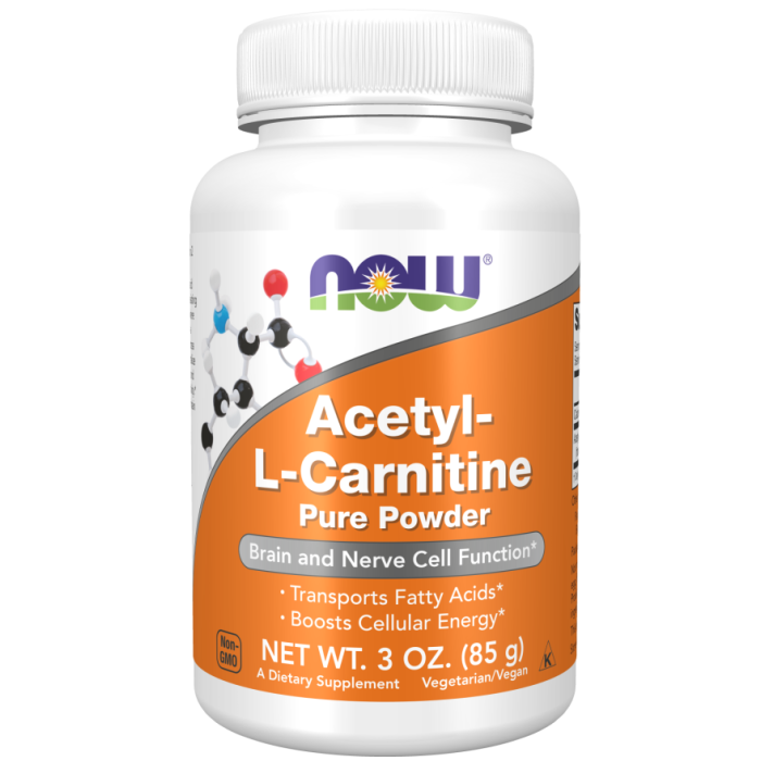 NOW Foods Acetyl-L-Carnitine Pure Powder - 3 oz.