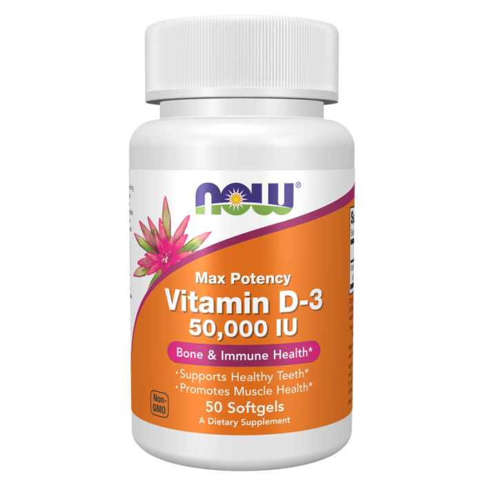 NOW Foods Vitamin D-3 50,000 IU - 50 Softgels