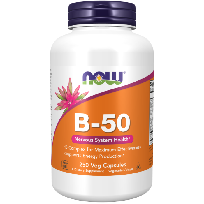 NOW Foods Vitamin B-50 mg - 250 Veg Capsules