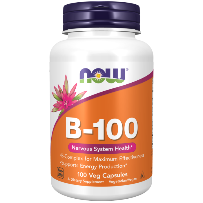 NOW Foods Vitamin B-100 - 100 Veg Capsules