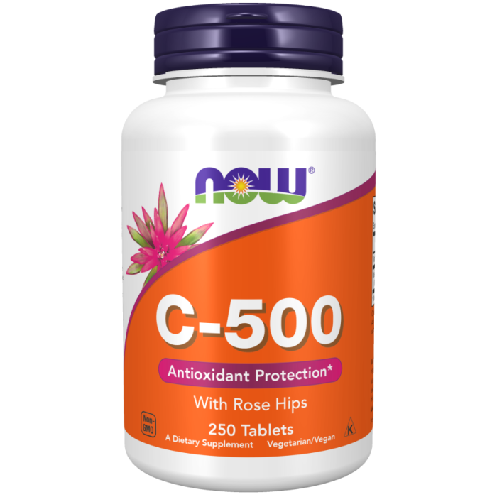 NOW Foods Vitamin C-500 - 250 Tablets