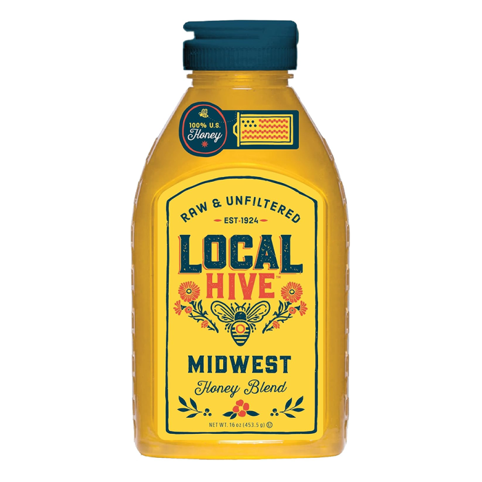 Local Hive Raw & Unfiltered Midwest Honey - Front view