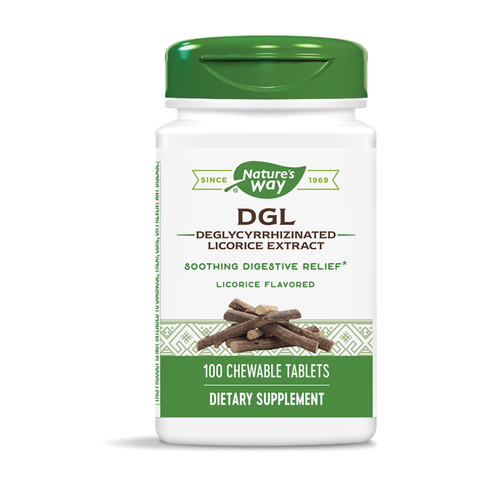 Nature's Way DGL, Licorice Flavor, 100 Chewable Tablets