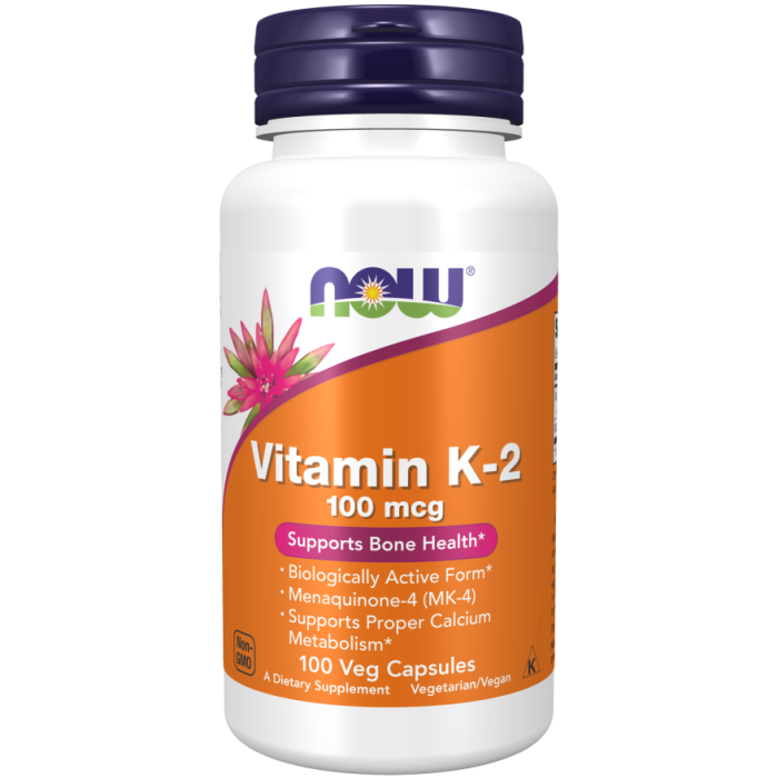 NOW Foods Vitamin K-2 100 mcg - 100 Veg Capsules