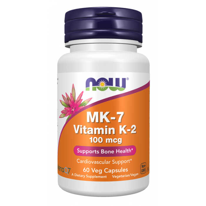 NOW Foods MK-7 Vitamin K-2 100 mcg - 60 Veg Capsules