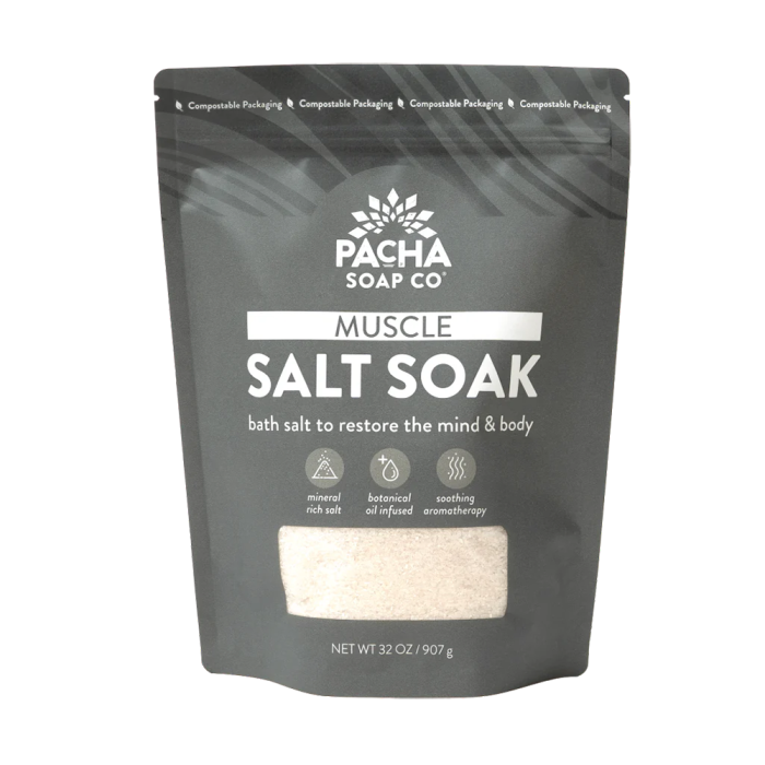 Pacha Soap Co. Muscle Salt Soak - Front view